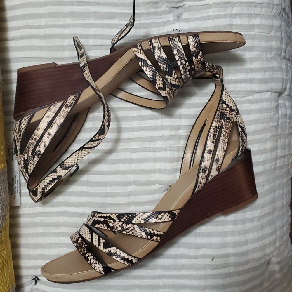 Franco Sarto- Snake Print Wedges